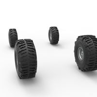 Wheel set of Mud dragster Version 2 Scale 1:25 - Thumbnail 9