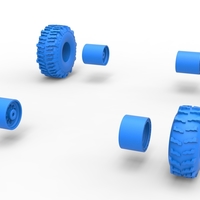 Wheel set of Mud dragster Version 2 Scale 1:25 - Thumbnail 11