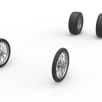 Wheel set of Vintage Front engine dragster Scale 1:25 - Thumbnail 2