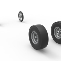 Wheel set of Vintage Front engine dragster Scale 1:25 - Thumbnail 8