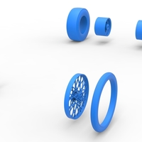 Wheel set of Vintage Front engine dragster Scale 1:25 - Thumbnail 10