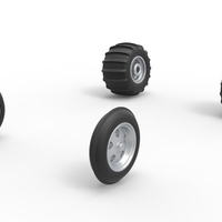 Wheel set of Vintage Sand Rail buggy Scale 1:25 - Thumbnail 2