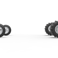 Wheel set of Vintage Sand Rail buggy Scale 1:25 - Thumbnail 5