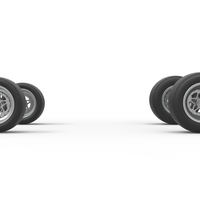 Wheel set of Asphalt Sprint car Scale 1:25 - Thumbnail 5