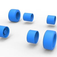 Wheel set of Asphalt Sprint car Scale 1:25 - Thumbnail 10