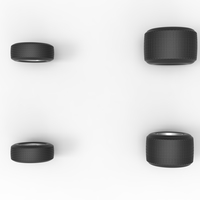 Wheel set of Dirt Sprint car Scale 1:25 - Thumbnail 5