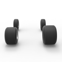 Wheel set of Dirt Sprint car Scale 1:25 - Thumbnail 7