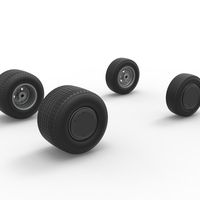 Wheel set of Dirt Sprint car Scale 1:25 - Thumbnail 8