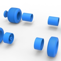 Wheel set of Dirt Sprint car Scale 1:25 - Thumbnail 11