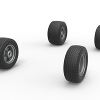 Wheel set of Northeast Dirt Modified stock car 1:25 - Thumbnail 2