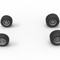 Wheel set of Northeast Dirt Modified stock car 1:25 - Thumbnail 5