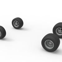 Wheel set of Northeast Dirt Modified stock car 1:25 - Thumbnail 8