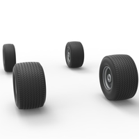 Wheel set of Northeast Dirt Modified stock car 1:25 - Thumbnail 9