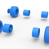 Wheel set of Northeast Dirt Modified stock car 1:25 - Thumbnail 10