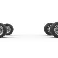 Wheel set of Asphalt Supermodified stock car 1:25 - Thumbnail 4