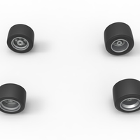 Wheel set of Asphalt Supermodified stock car 1:25 - Thumbnail 5