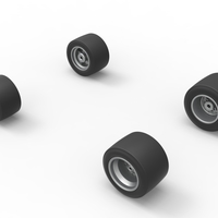 Wheel set of Asphalt Supermodified stock car 1:25 - Thumbnail 7