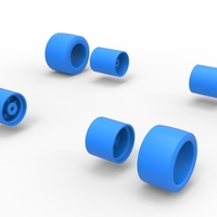 Wheel set of Asphalt Supermodified stock car 1:25 - Thumbnail 9