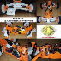 Small V2 RC CAR 1:8 JLB CHEETAH DIY EDITION PREMIUM 3D Printing 558913