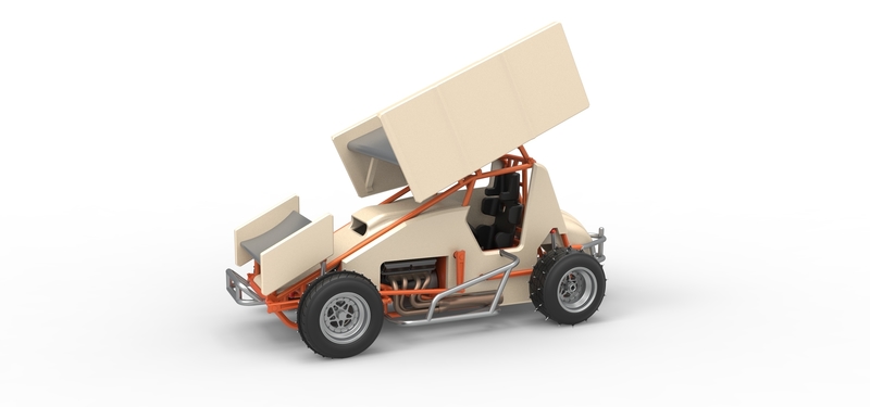 Winged Sprint car for Ice Scale 1:25