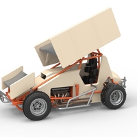 Winged Sprint car for Ice Scale 1:25 - Thumbnail 1