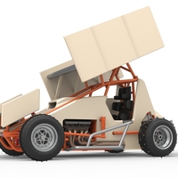 Winged Sprint car for Ice Scale 1:25 - Thumbnail 2