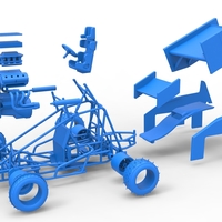 Winged Sprint car for Ice Scale 1:25 - Thumbnail 24