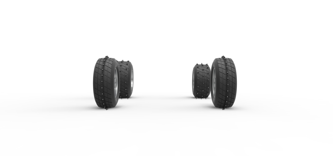 Wheel set of Ice Sprint car Scale 1:25 3D Print 558980