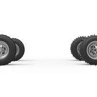 Wheel set of Ice Sprint car Scale 1:25 - Thumbnail 5