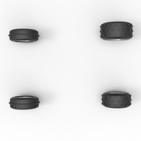 Wheel set of Ice Sprint car Scale 1:25 - Thumbnail 7