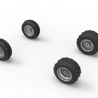 Wheel set of Ice Sprint car Scale 1:25 - Thumbnail 8