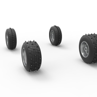 Wheel set of Ice Sprint car Scale 1:25 - Thumbnail 9