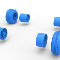 Wheel set of Ice Sprint car Scale 1:25 - Thumbnail 11