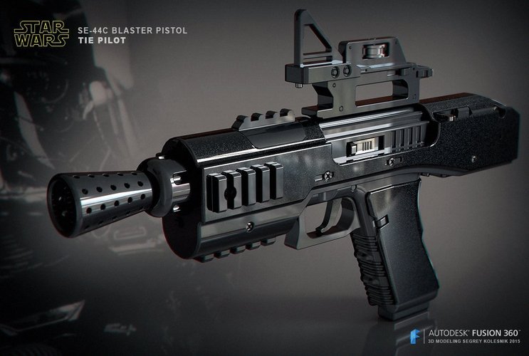 SE-44C blaster pistol 3D Print 55936