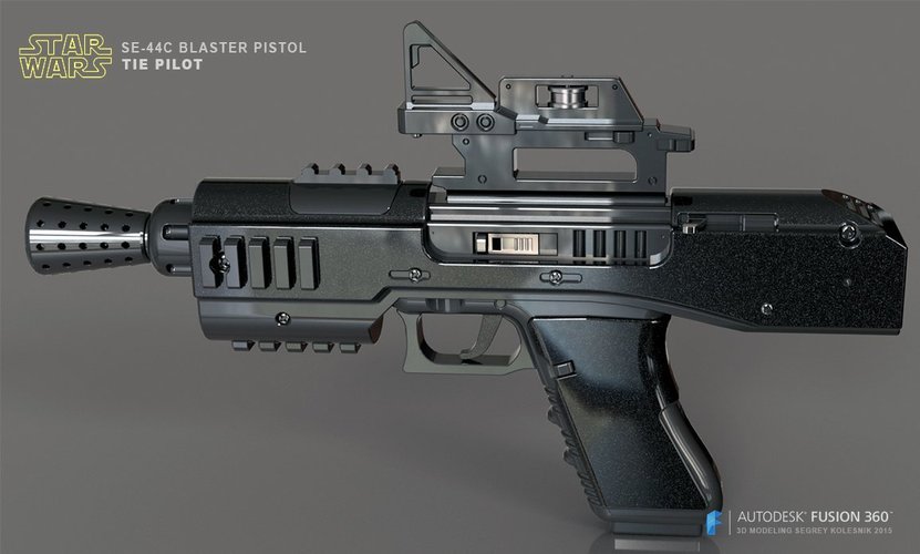 SE-44C blaster pistol 3D Print 55938