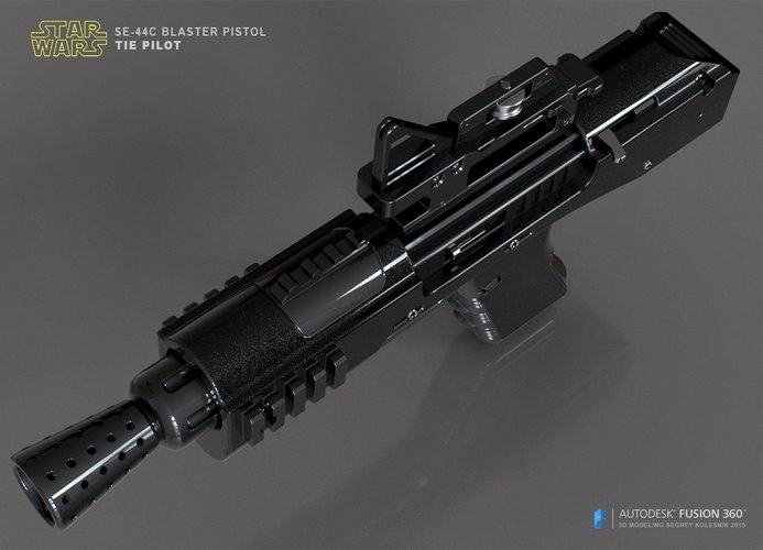 SE-44C blaster pistol 3D Print 55939