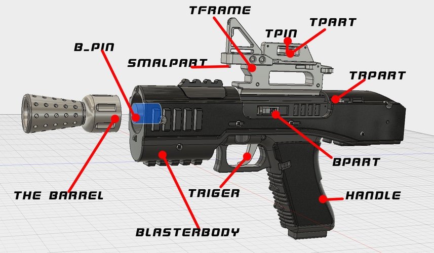 SE-44C blaster pistol 3D Print 55940