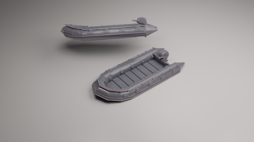 ZODIAK F470 BOAT (WATERLINE AND FULL MODEL) 3D Print 559687