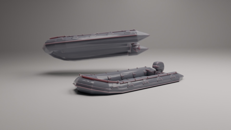 ZODIAK F470 BOAT (WATERLINE AND FULL MODEL) 3D Print 559688