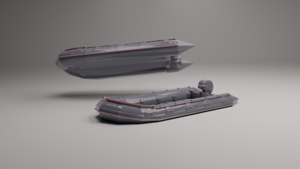 ZODIAK F470 BOAT (WATERLINE AND FULL MODEL)
