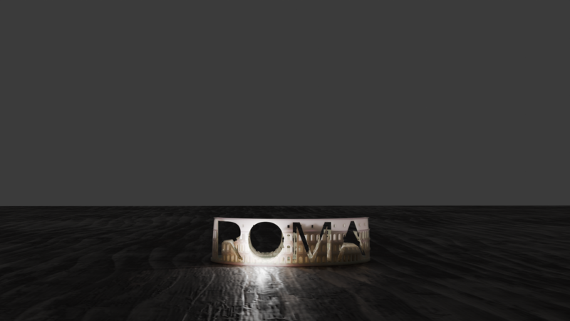 Rome Colosseum Flip Text