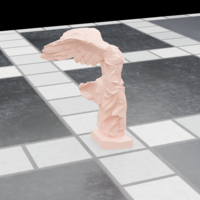 Statue Winged Victory of Samothrace Low Poly - Thumbnail 4