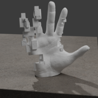 Cube Hand Sculpture  - Thumbnail 1