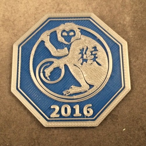 2016 Year of the Monkey Medallion 3D Print 56030