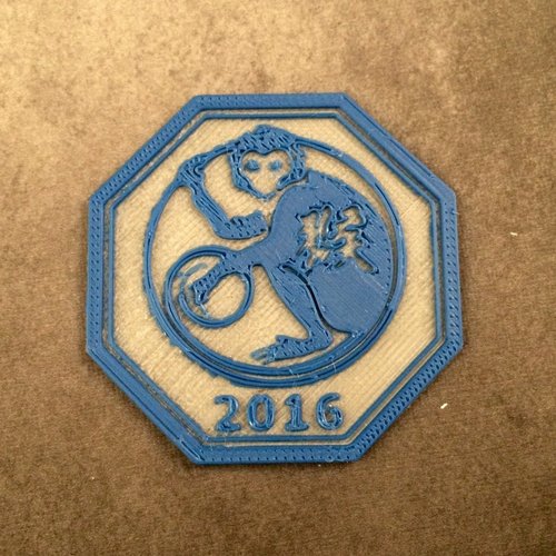 2016 Year of the Monkey Medallion 3D Print 56031