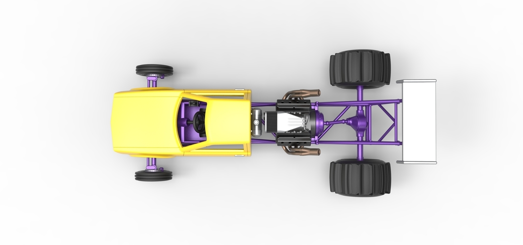 Dirt Dragster Version 2 Scale 1:25 3D Print 560314