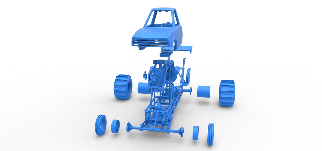 Dirt Dragster Version 2 Scale 1:25 3D Print 560324