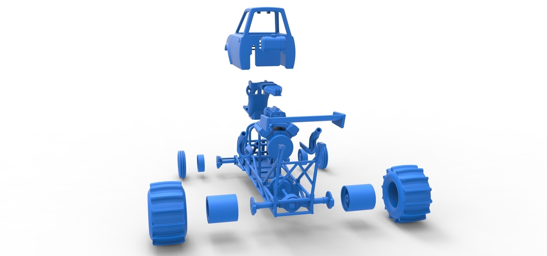 Dirt Dragster Version 2 Scale 1:25 3D Print 560328