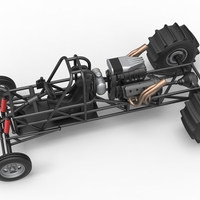 Dirt Dragster Base Scale 1:25 - Thumbnail 4