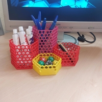 Set of 4 Multifunctional Hexagonal Pencil holder - Thumbnail 1